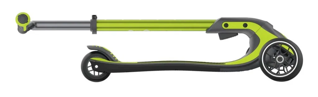 ULTIMUM   Tretroller Kinder Erwachsene, 125/90 mm extra breit, ABEC 7, 3-rädrig, höhenverstellbar, lime grün