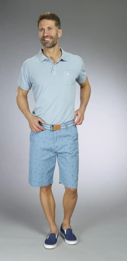 Shorts mit Druck, Farbe aqua, Gr.M