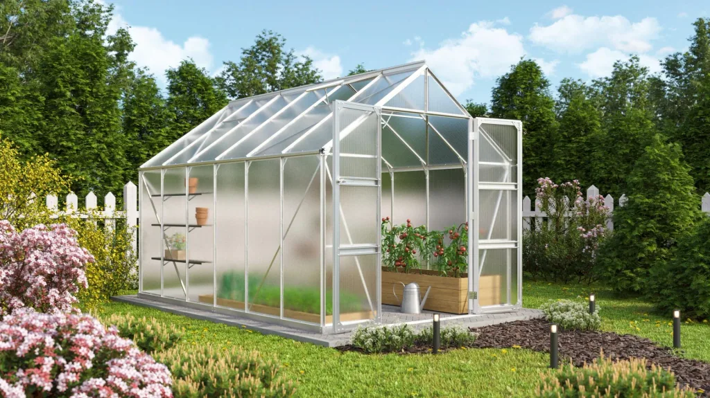 Gewächshaus Domus 9900 HKP 4 mm, Farbe alu