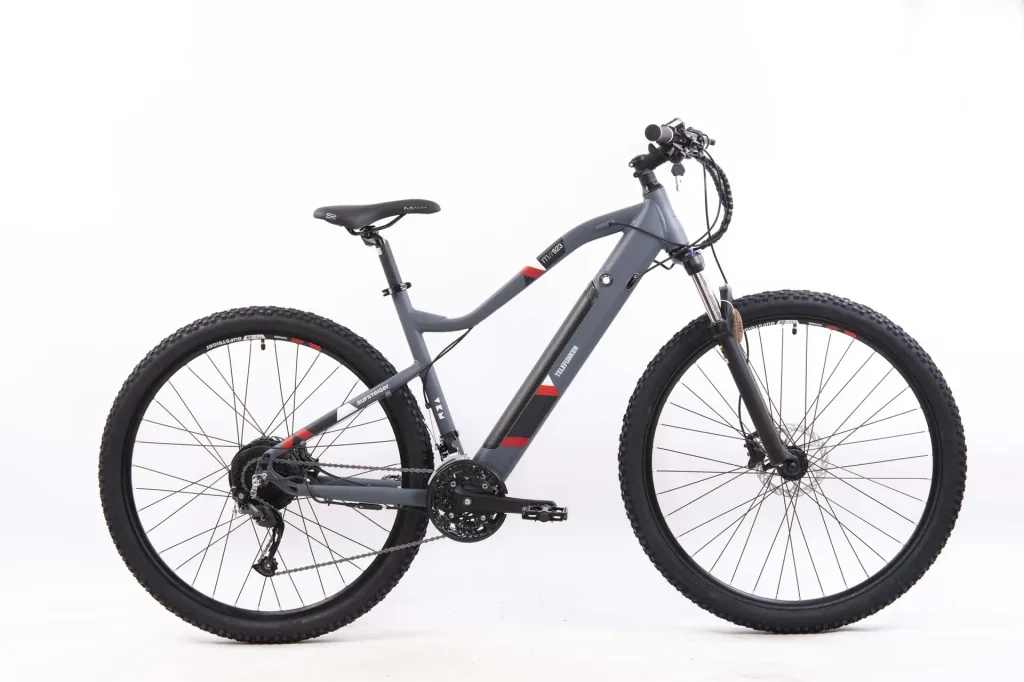 Unisex Alu MTB E-Bike, 27,5 Zoll, 27-Gang Kettenschaltung, grau, Aufsteiger M923 Hardtail