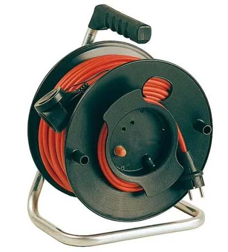 Geräte Kabeltrommel 50 m Gummikabel rot, 285 mm Durchmesser