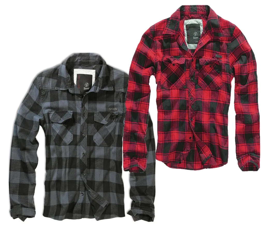 Karohemd schwarz/grau, Gr.4XL