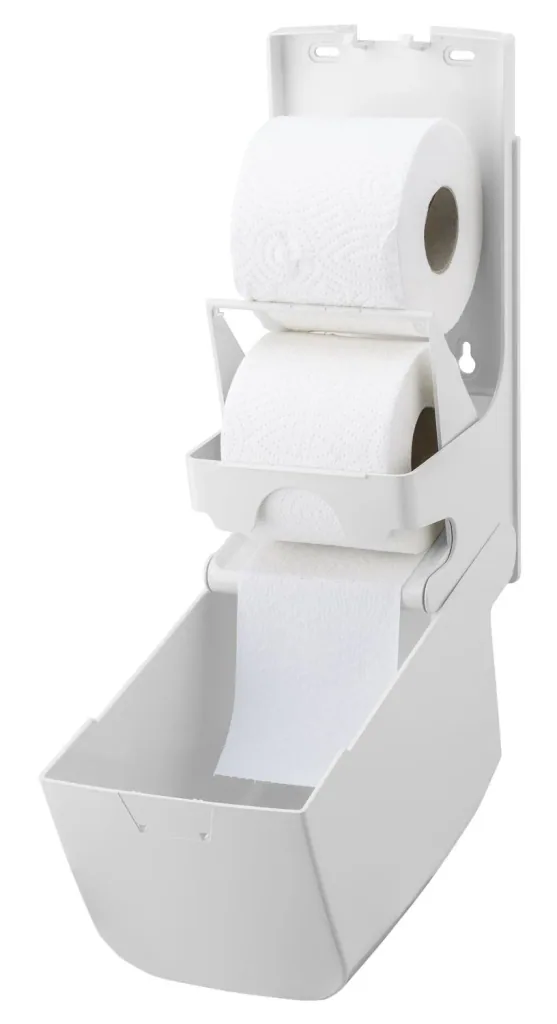Toilettenpapierhalter, Klopapierhalter, Toilettenpapierspender - PQDuo, für 2 Rollen, Kunststoff