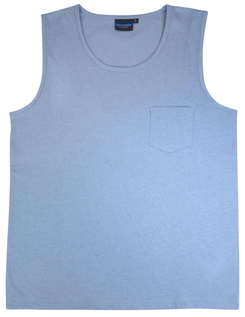 Tank Top, Farbe hellblau/melange, Gr.3XL