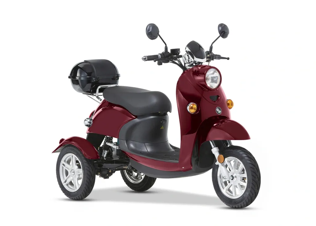 3-Rad E-Mobil Modena 25 km/h - rot - Neue Roller-Optik mit dem Komfort eines Elektromobils