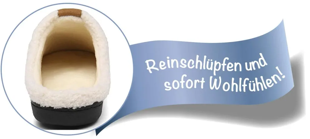Memory Foam Hausschuhe, Größe 39/40