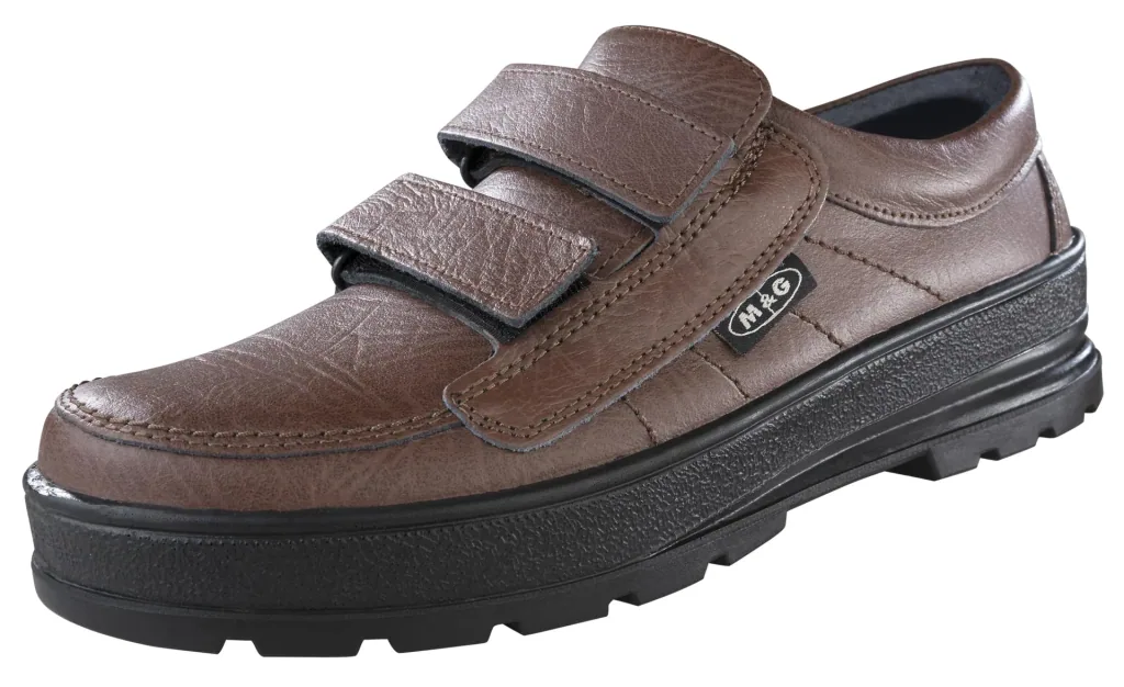 Freizeit- u. Wanderschuh mit Klettverschluss, Farbe braun, Gr. 42