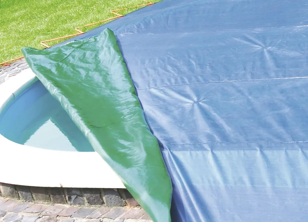 Abdeckplane, zweifarbig grün/ blau, extrem stark 150 g/ m², 4 x 6 m