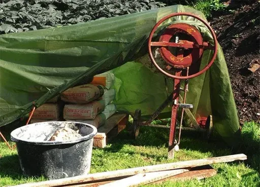 Abdeckplane, zweifarbig grün/ blau, extrem stark 150 g/ m², 4 x 6 m