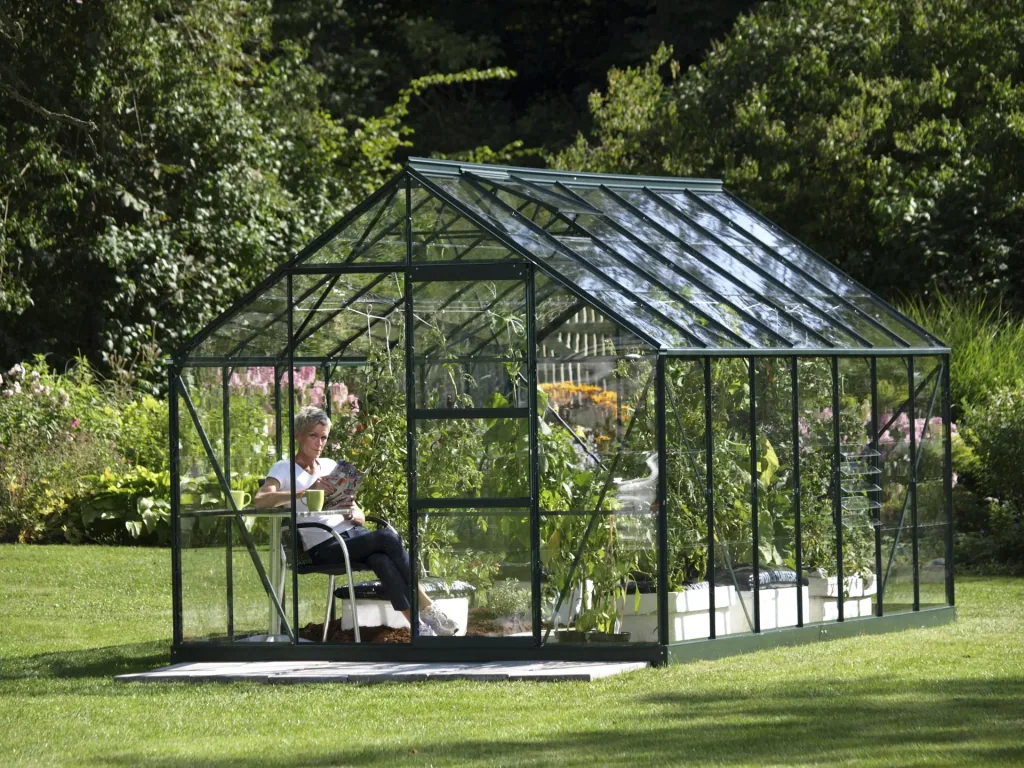 Gewächshaus Merkur 11500 ESG 3 mm, Farbe smaragd
