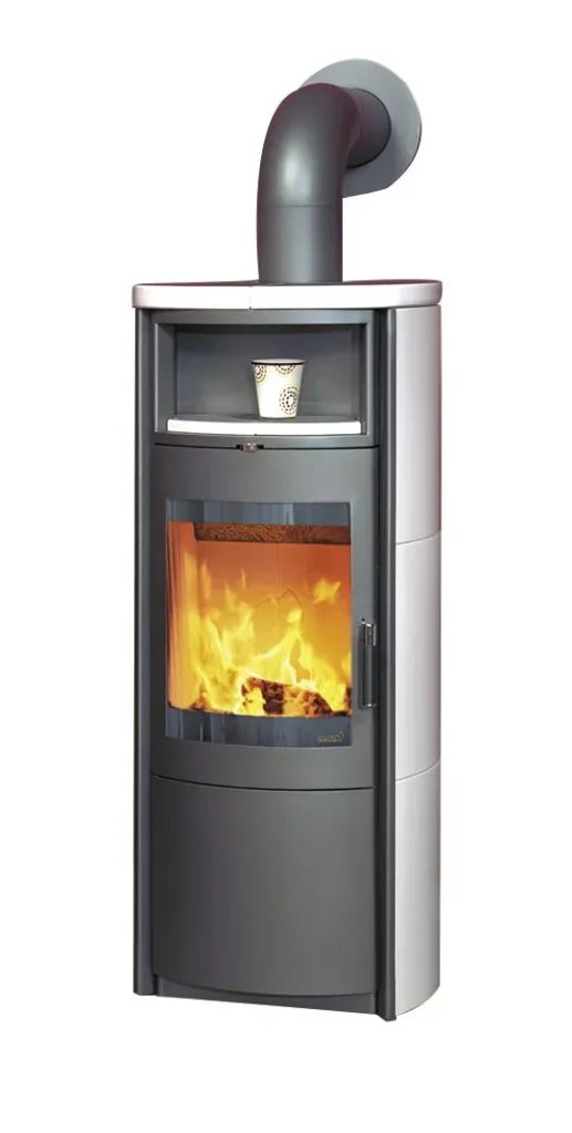 Kaminofen Nika ECOplus (7 kW) creme-weiss, Dauerbrand, 3in1-Komfortregelung, Externe Zuluft