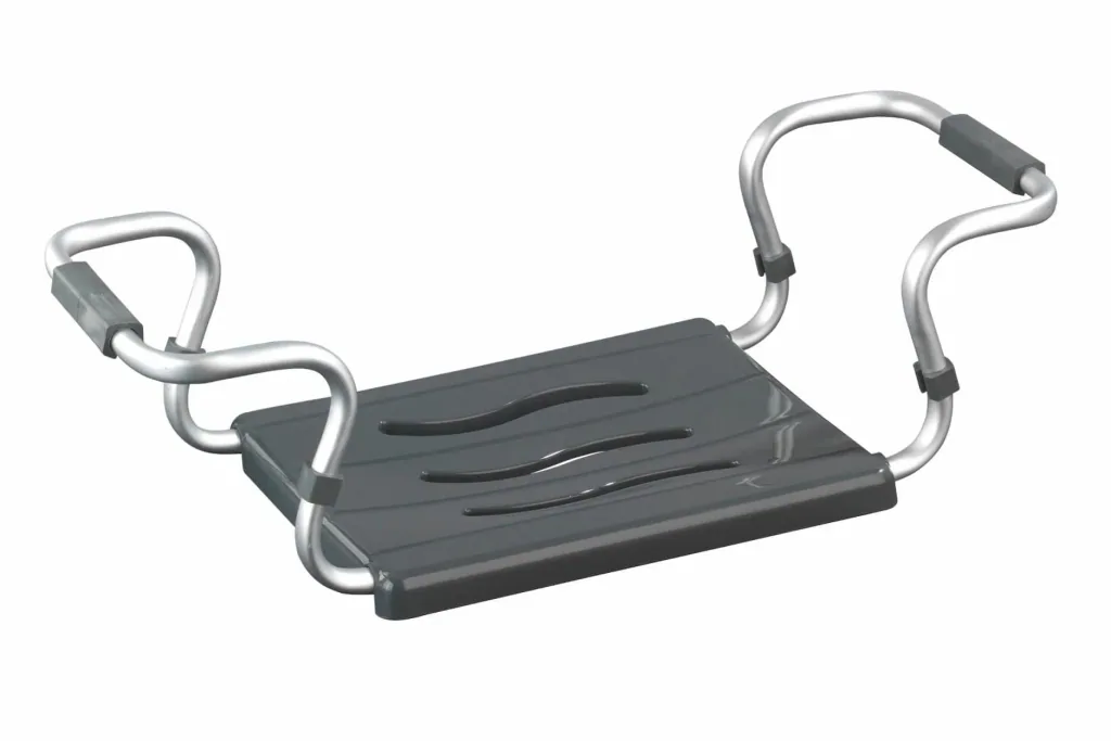 Badewannensitz Secura, silber- anthrazit, ausziehbar, 120 kg Tragkraft