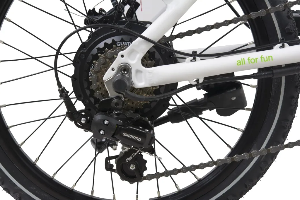 Alu E-Bike Faltrad 20 Zoll, Rahmenhöhe 37 cm, 7-Gang Kettenschaltung, weiß „City III“
