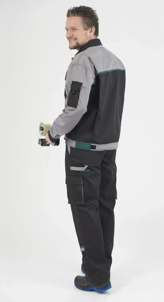 Blousonjacke, Farbe schwarz/grau/grün, Gr. 60