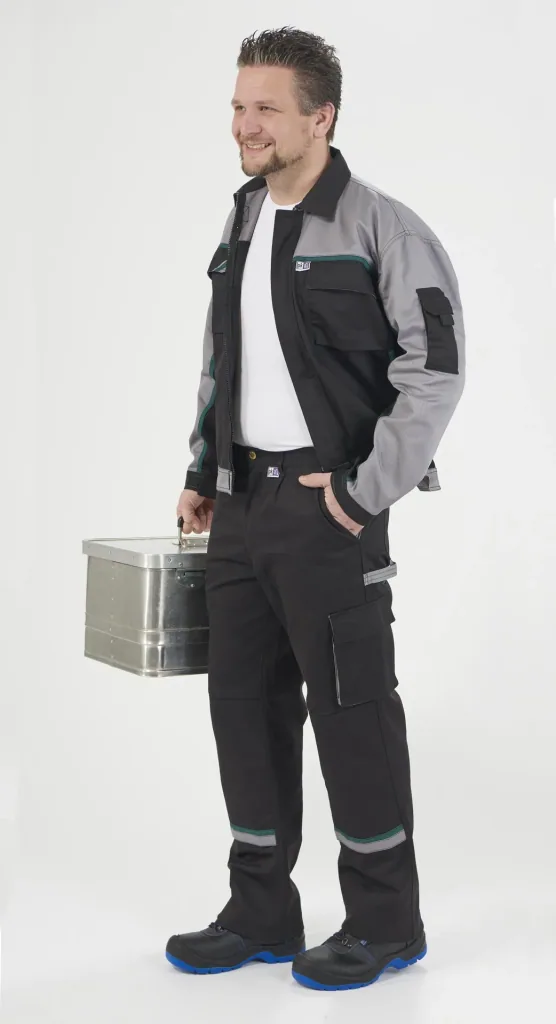 Blousonjacke, Farbe schwarz/grau/grün, Gr. 60