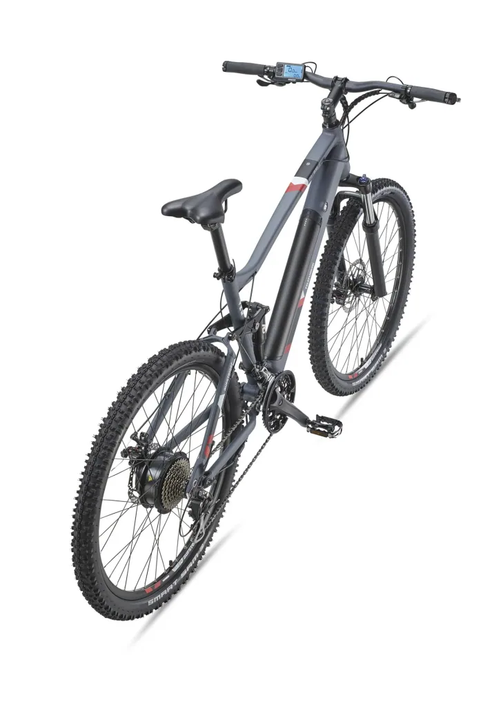 Unisex Alu MTB E-Bike, 27,5 Zoll, 24-Gang Kettenschaltung, grau, Aufsteiger M935 Fully