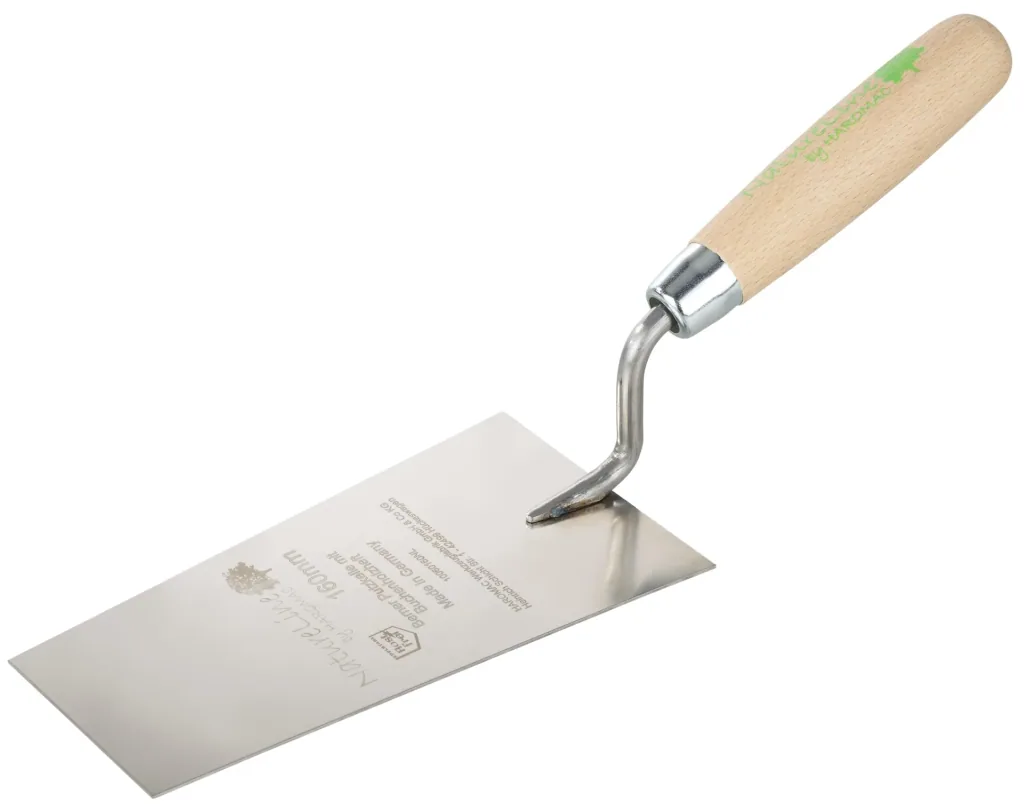 Berner Putzkelle, 160mm, Rostfrei, Heft Naturholz