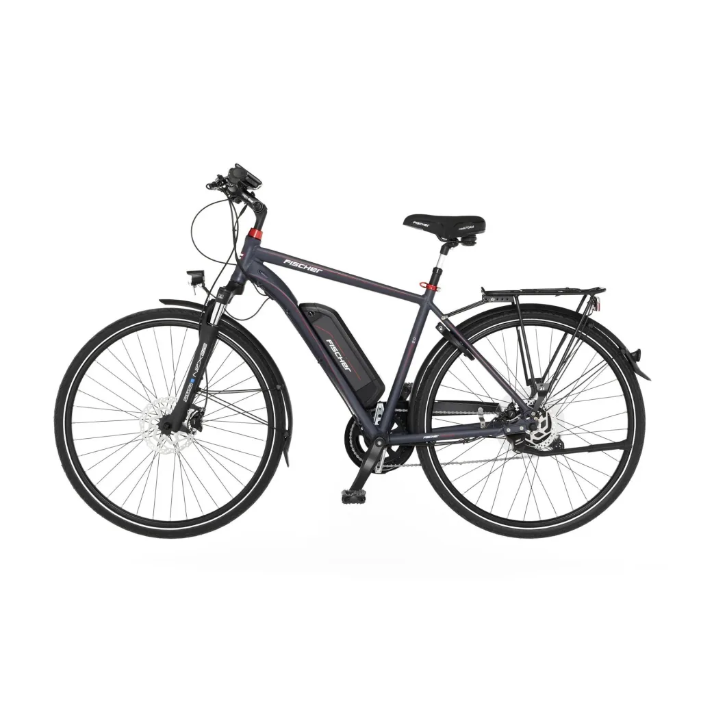 Herren E-Bike Trekking, 28 Zoll, Rahmengröße 50 cm, 8-Gang Kettenschaltung, anthrazit matt, VIATOR 2.0