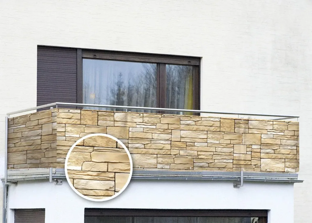 Balkon Sichtschutz "Mauer"