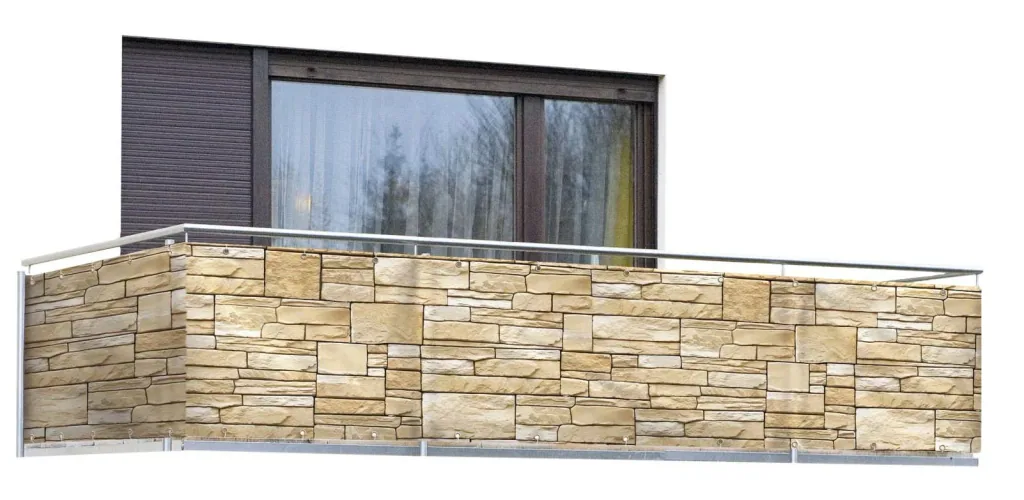 Balkon Sichtschutz "Mauer"