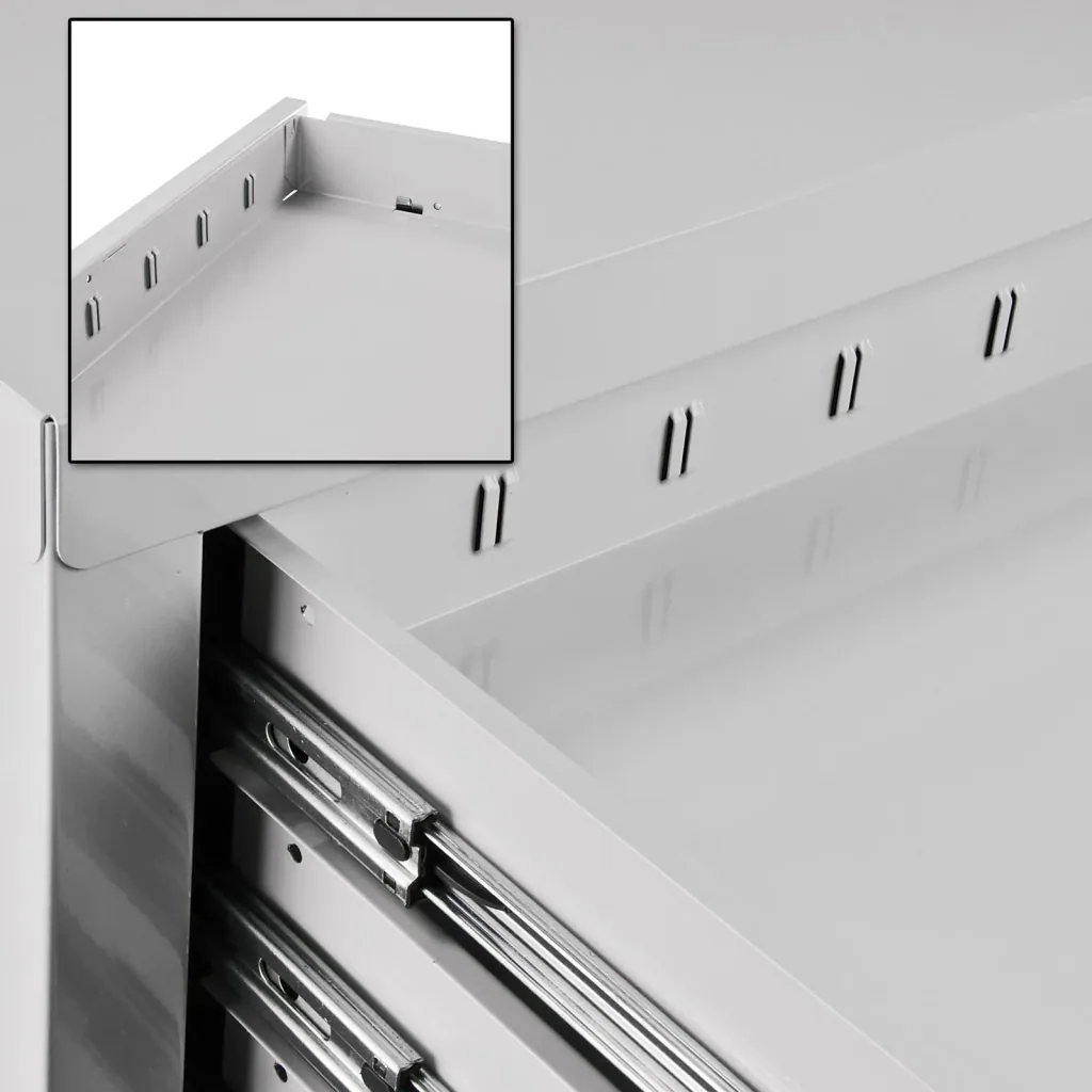 Schubladenschrank / Werkzeugschrank mammut, 6 Schubladen, RAL 7035