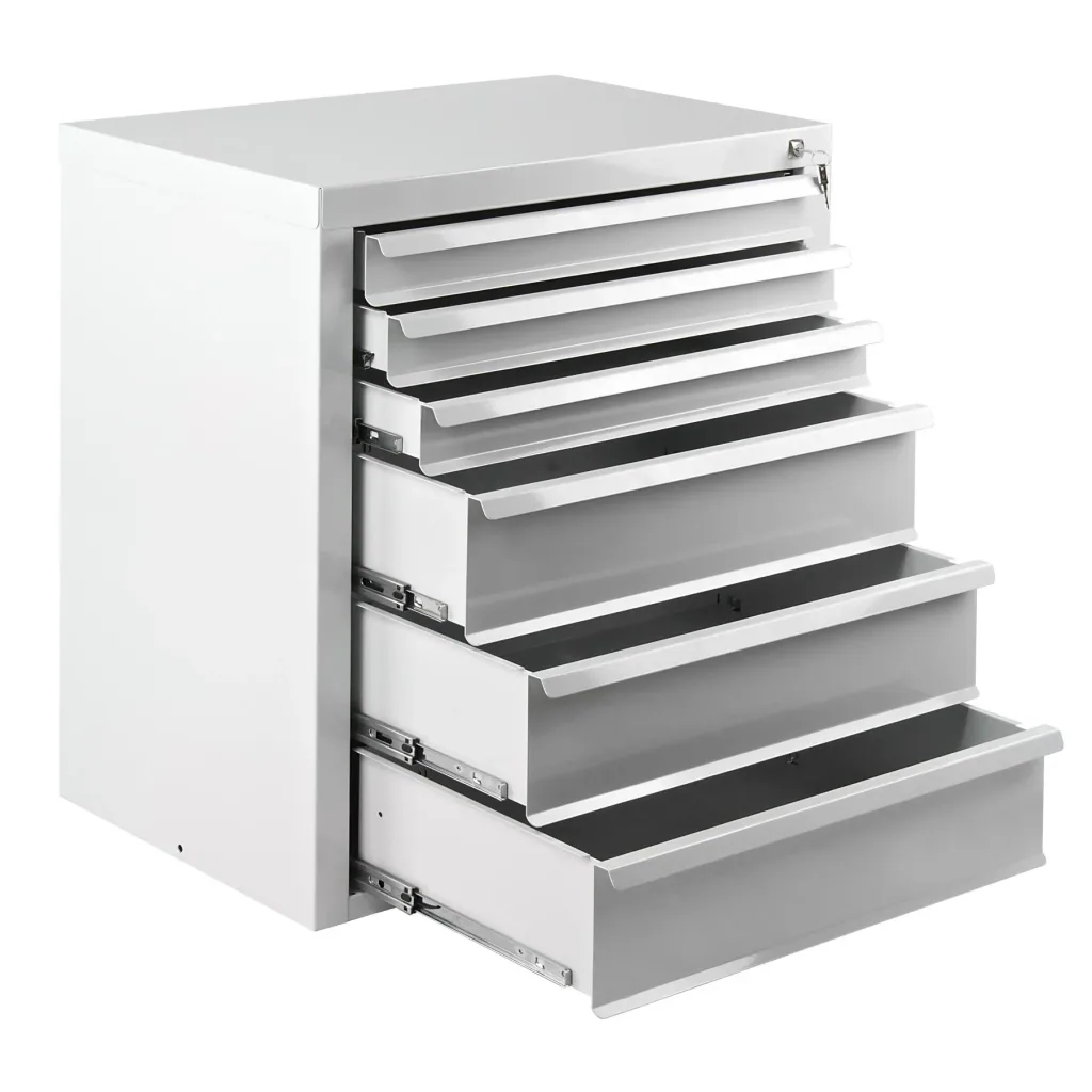 Schubladenschrank / Werkzeugschrank mammut, 6 Schubladen, RAL 7035