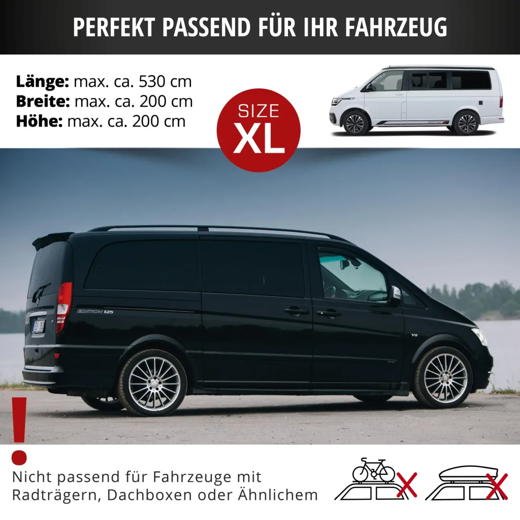 Bus Hagelschutzplane Hybrid UV Protect, Transporter-Hagelschutzgarage Größe XL