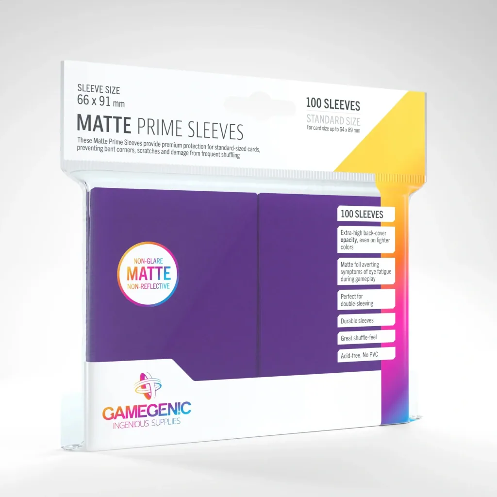 Matte Prime Sleeves Purple - 100 Stück Kartenhüllen 66 x 91 mm