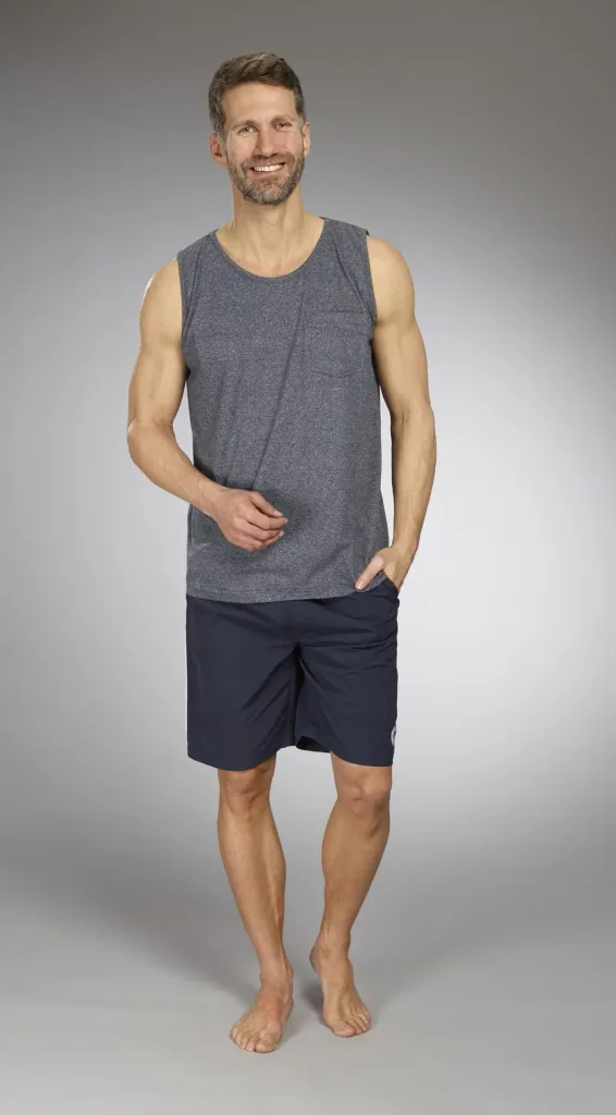 Tank Top, Farbe marine/melange, Gr.M