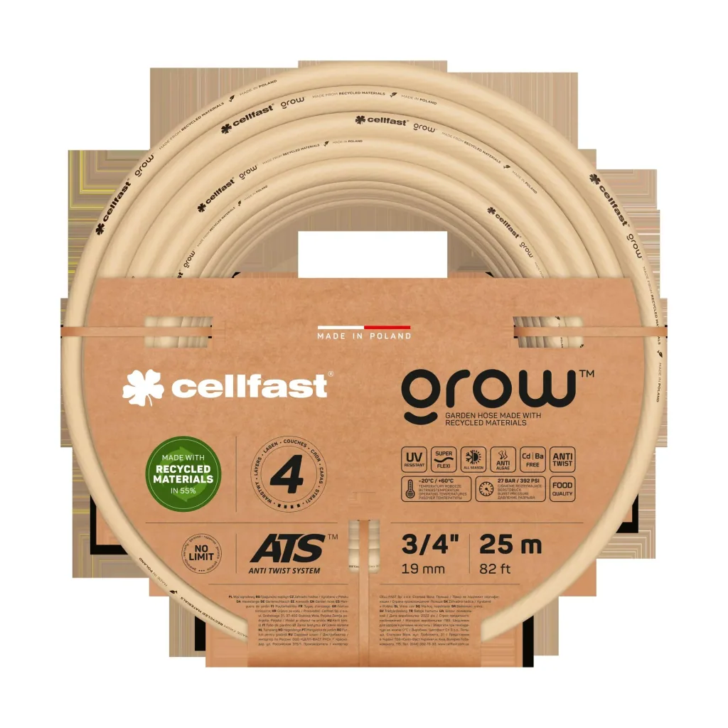 Gartenschlauch GROW 3/4" 25 m, 4 lagig