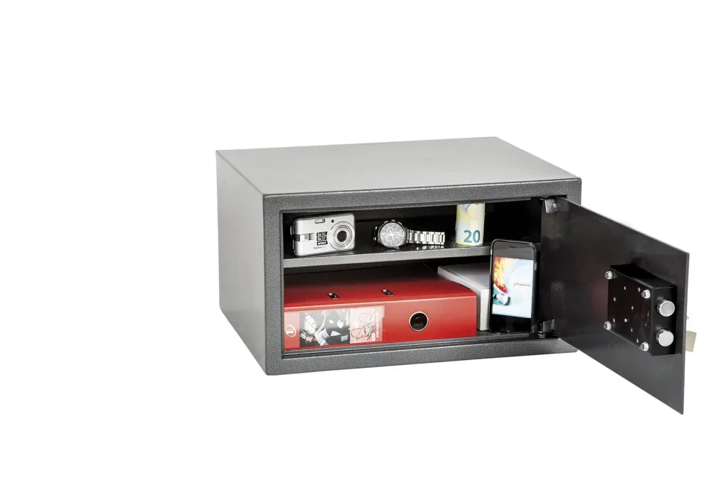 Tresor Vela Home & Office mit Schlüsselschloss Außenmaße 250 x 450 x 365 mm