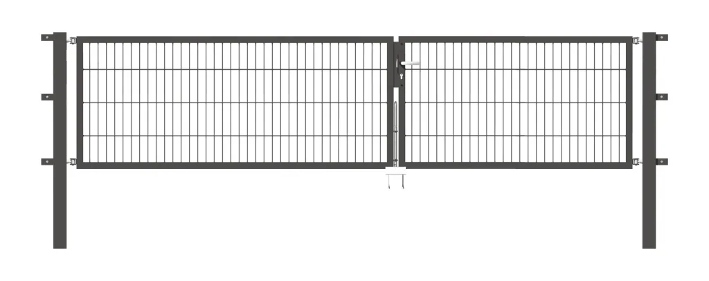 Doppeltor Flexo mit Zubehör, anthrazit, Breite 350 cm, Höhe 160 cm, PF: 80x80 cm