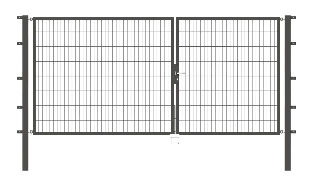 Doppeltor Flexo mit Zubehör, anthrazit, Breite 350 cm, Höhe 160 cm, PF: 80x80 cm