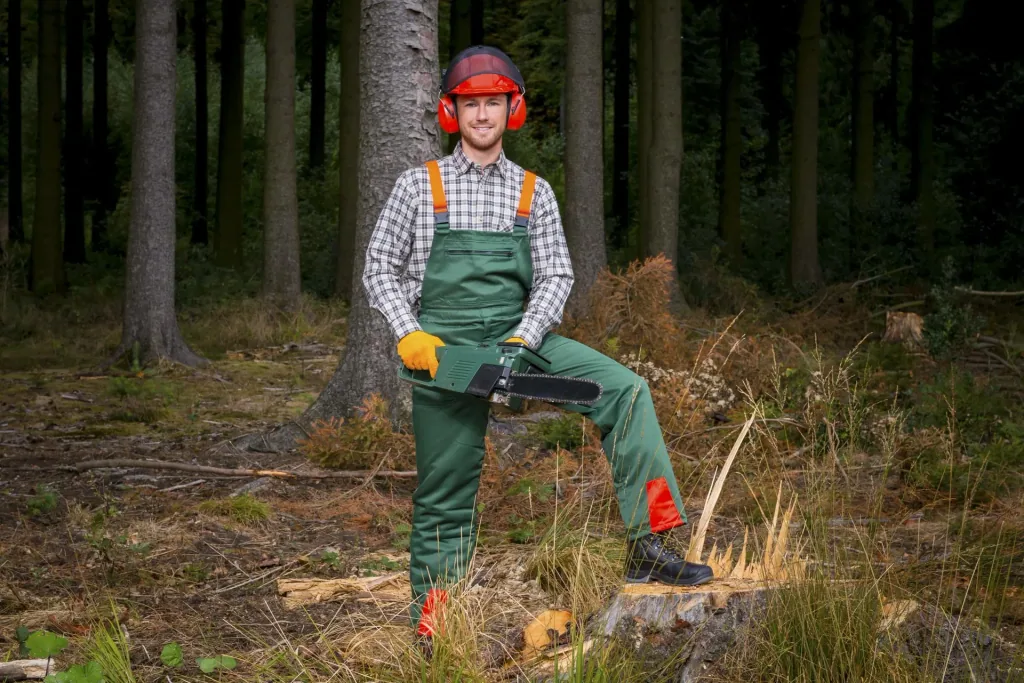 Schnittschutz Sicherheits Starter Set: Hose Gr.56, Helm, Handschuhe