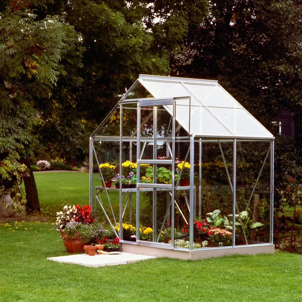 Gewächshaus Venus 2500 ESG 3 mm, Farbe alu