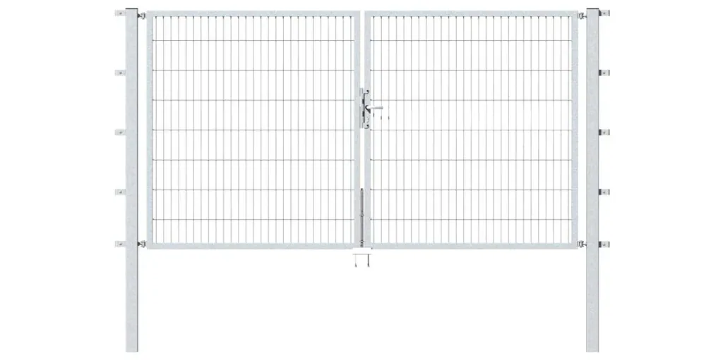 Doppeltor Flexo mit Zubehör, feuerverzinkt, Breite 200 cm, Höhe 200 cm, PF: 60x60 cm