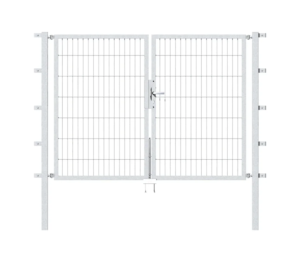 Doppeltor Flexo mit Zubehör, feuerverzinkt, Breite 200 cm, Höhe 140 cm, PF: 60x60 cm