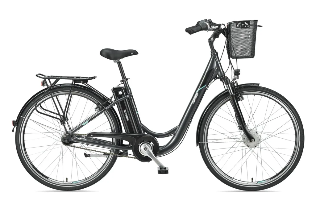 Damen Alu-City E-Bike 28 Zoll, Rahmenhöhe 49 cm, 7-Gang Nabenschaltung, anthrazit RC840 Multitalent