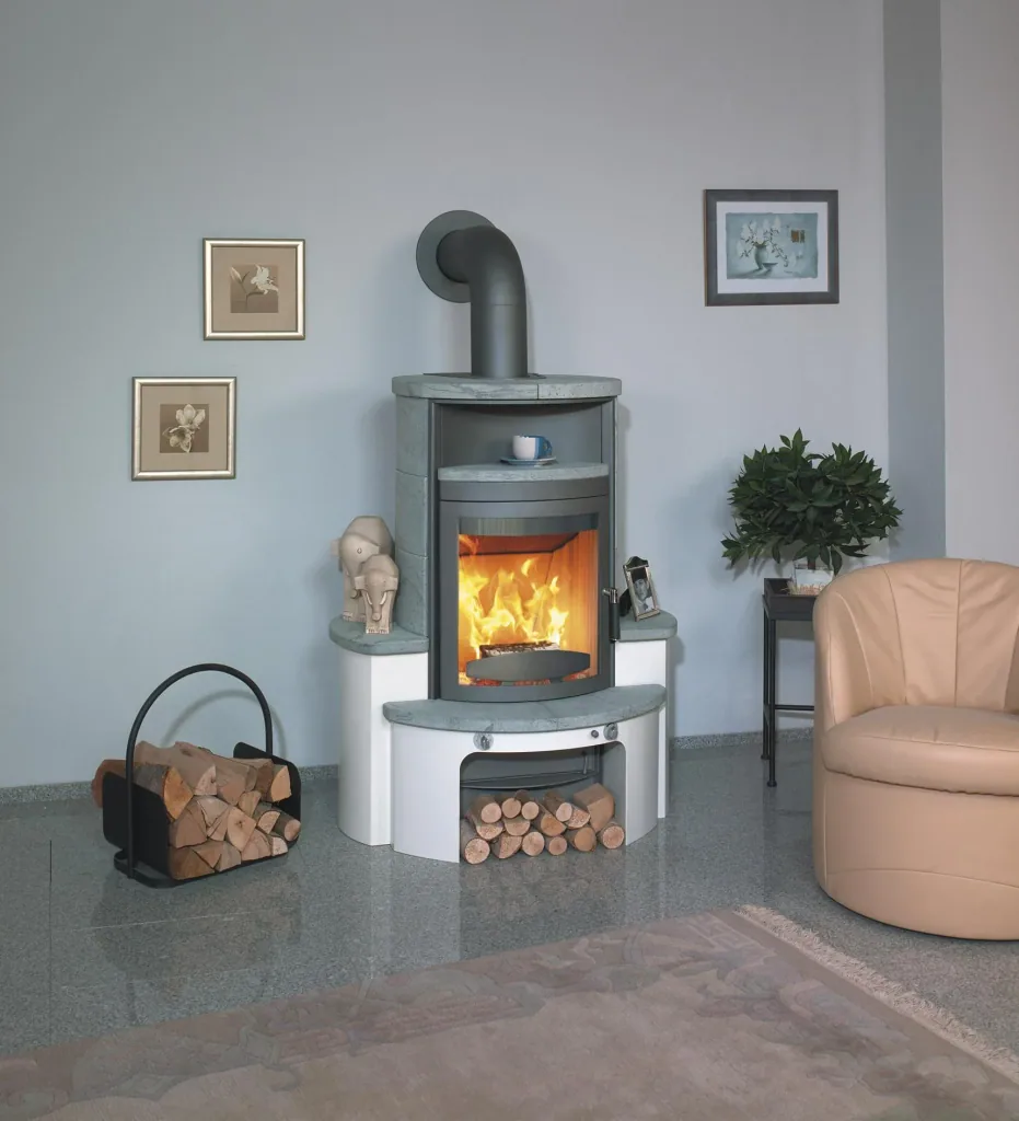 Kaminofen - Avenso ECOplus 8 kW - Kacheln jola-braun/stone