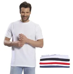 T-Shirt mit Rundhalsausschnitt, Farbe weiß Gr.L
