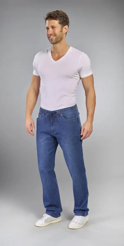 Jeans Traveller Fit, Farbe bluestone, Gr.50