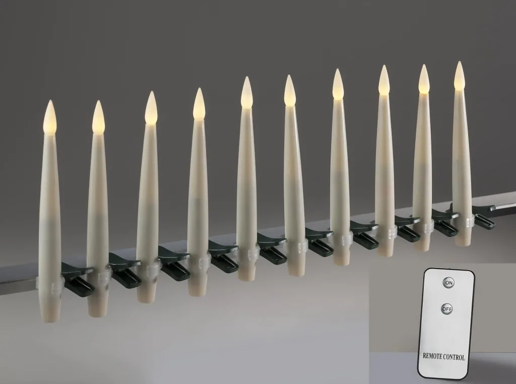 Kabellose Spitzkerzen mit Fernbedienung - 10er Set