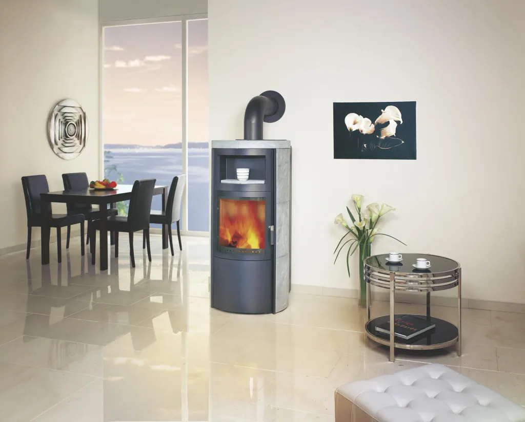 Kaminofen Vito WW ECOplus (8,4 kW) Naturstein, Feinstaubfilter, Dauerbrand, Automatik, Externe Zuluft, Warmwasser