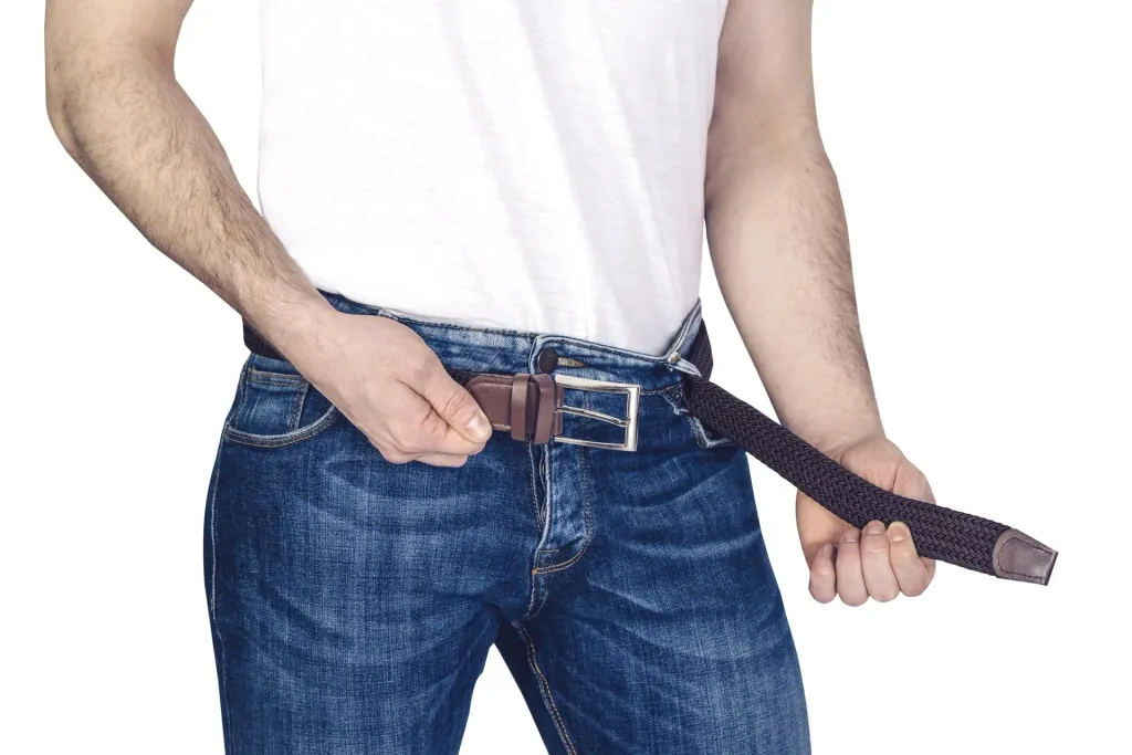Stretchgürtel für Herren, superelastisch 3cm breit, Farbe braun