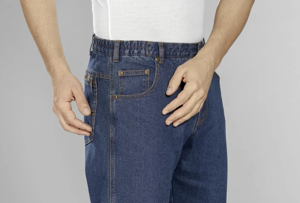Extraleichte Reisejeans, Farbe blue stone, Gr.30