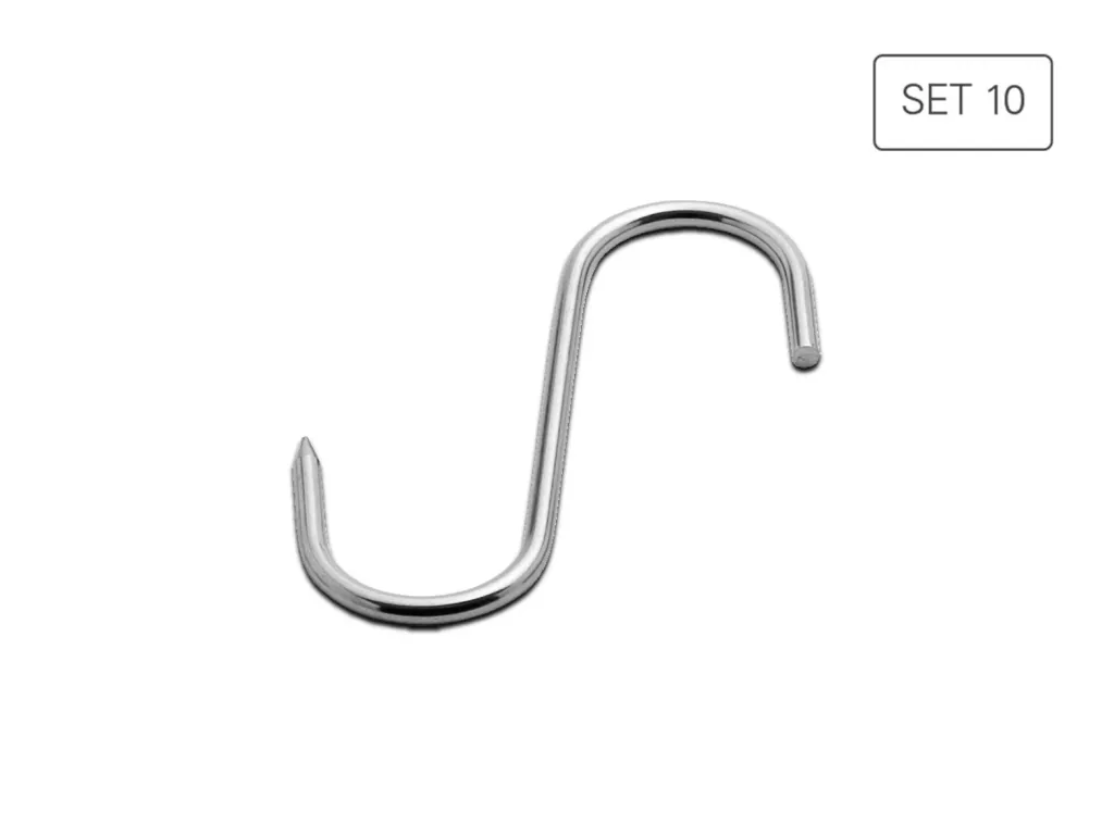 Fleischhaken, Edelstahl, 18 cm, 10 Stück