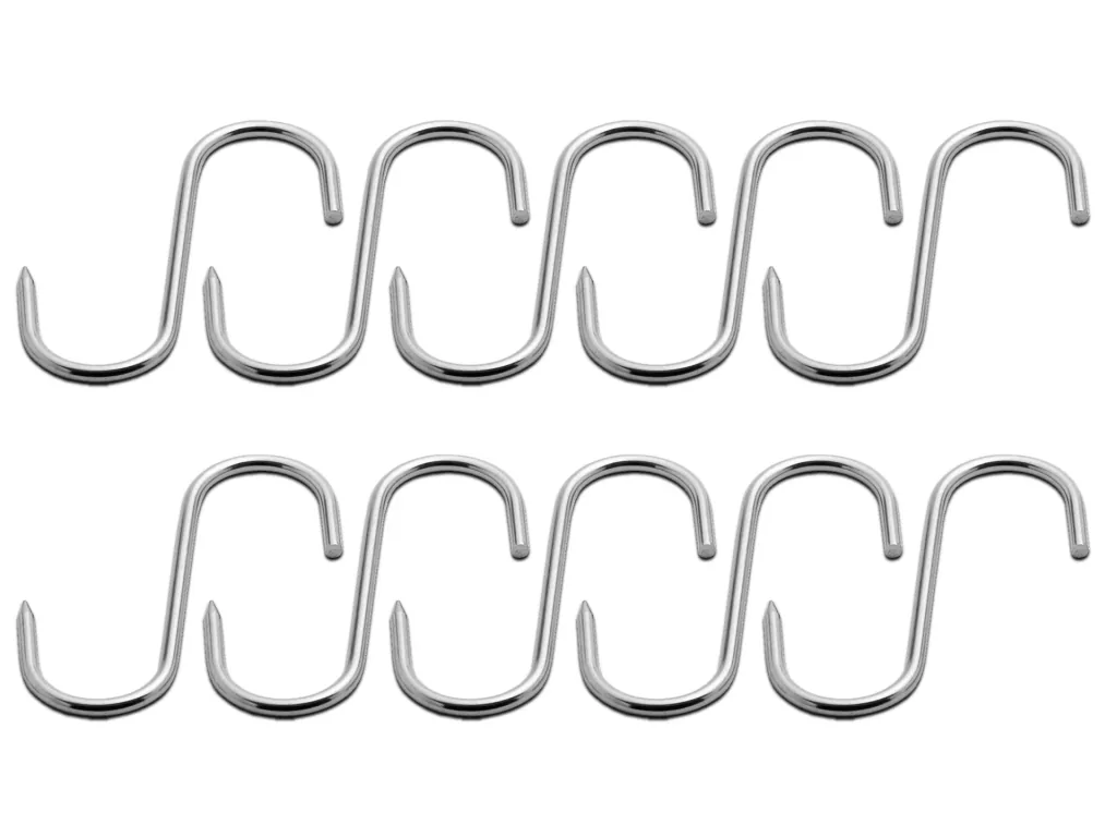 Fleischhaken, Edelstahl, 18 cm, 10 Stück