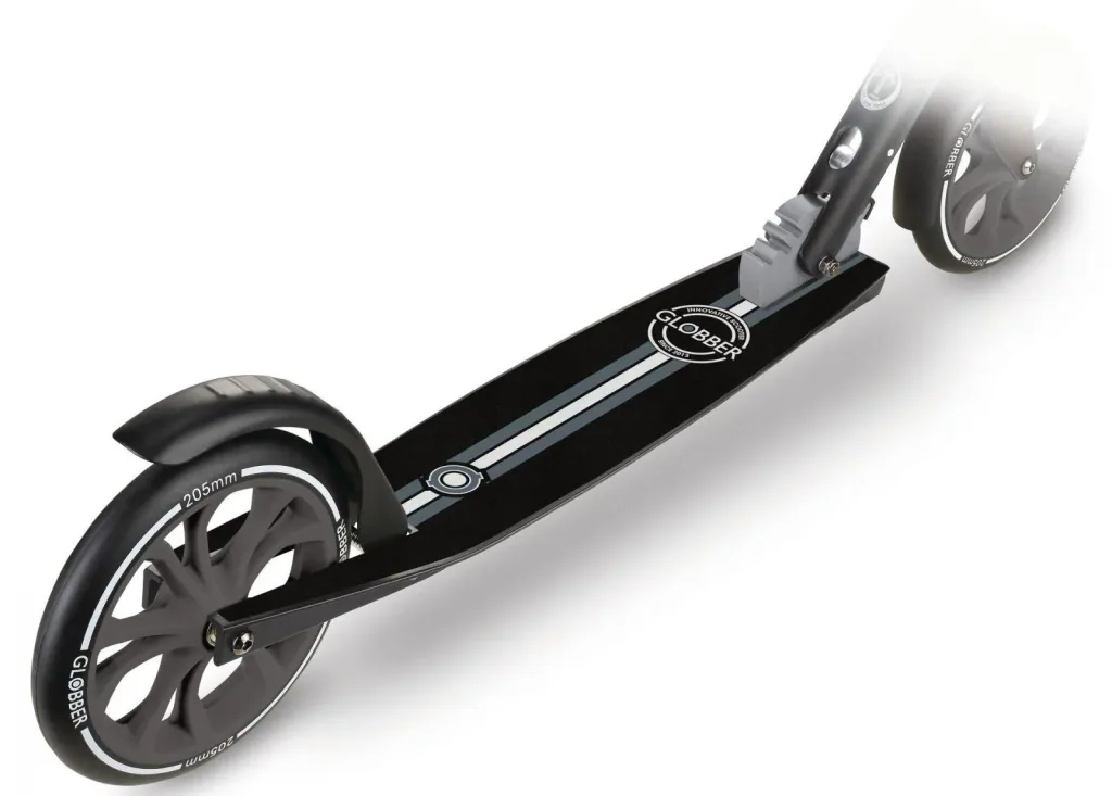 NL 205 Tretroller, 205 mm, ABEC 7, höhenverstellbar, Frontfederung, Klappmechanismus, schwarz-grau