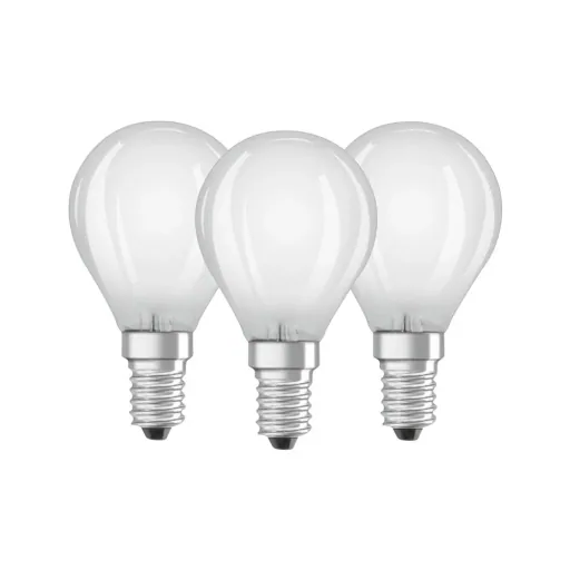 BASE RETRO LED Tropfenlampe mit 4 Watt, E14, warmweiß, matt - 3 Stück