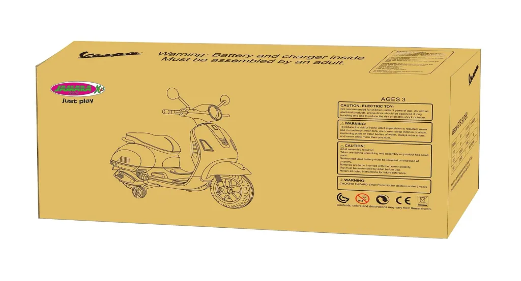 Ride-on Vespa für Kinder, 12 Volt, Rot